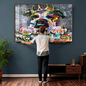 Graffiti Dog Wall Art Decor for Teen Bedroom - Abstract