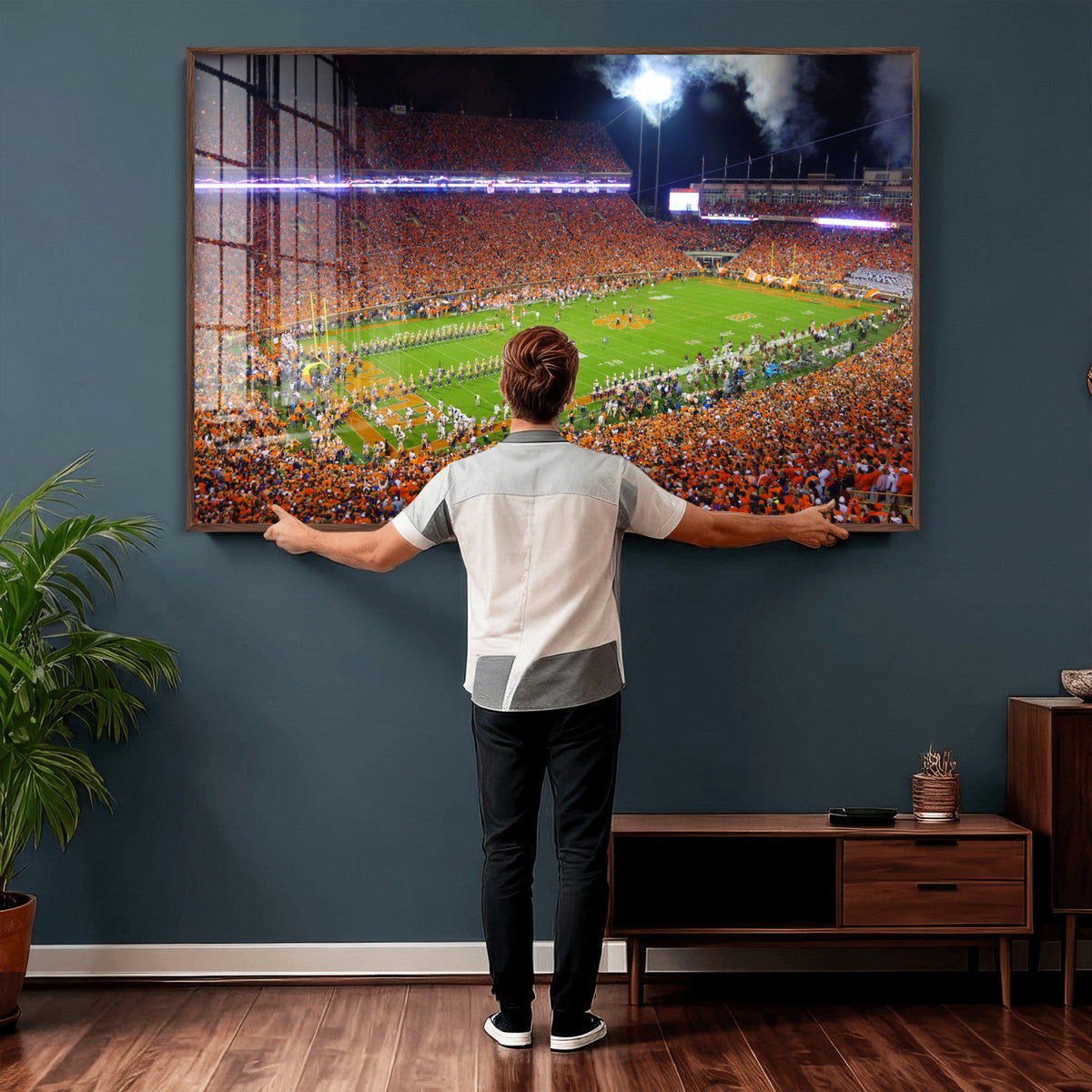 Clemson Football Stadium Wall Art Canvas Print, College
