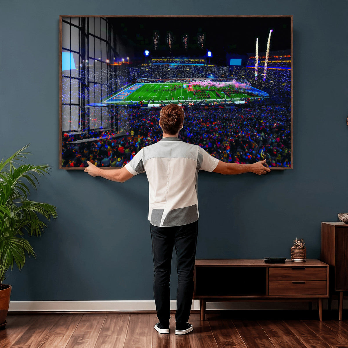 Ole Miss Rebels Vaught Hemingway Stadium Wall Art Canvas