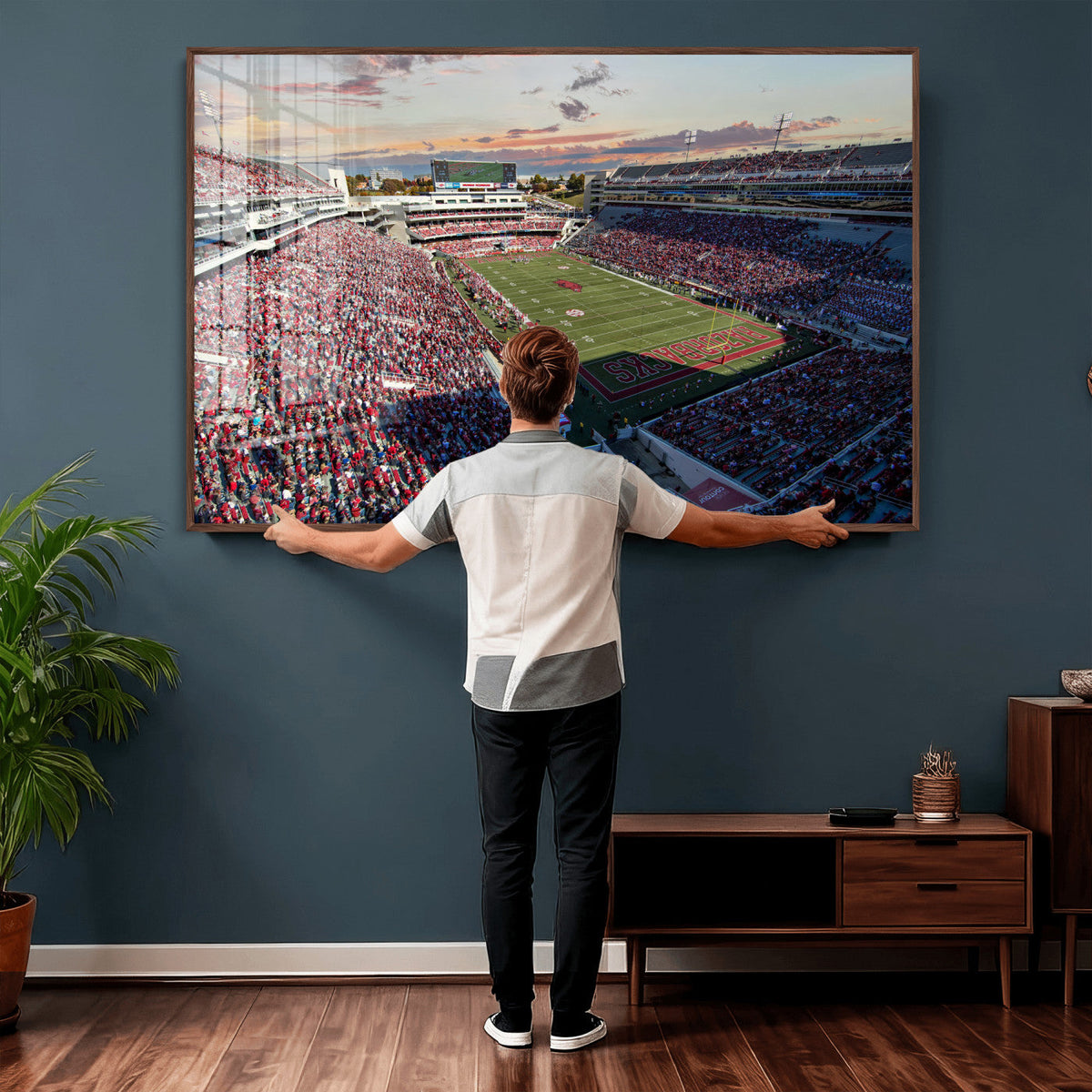 Donald W. Reynolds Razorback Stadium Wall Art Canvas Print –