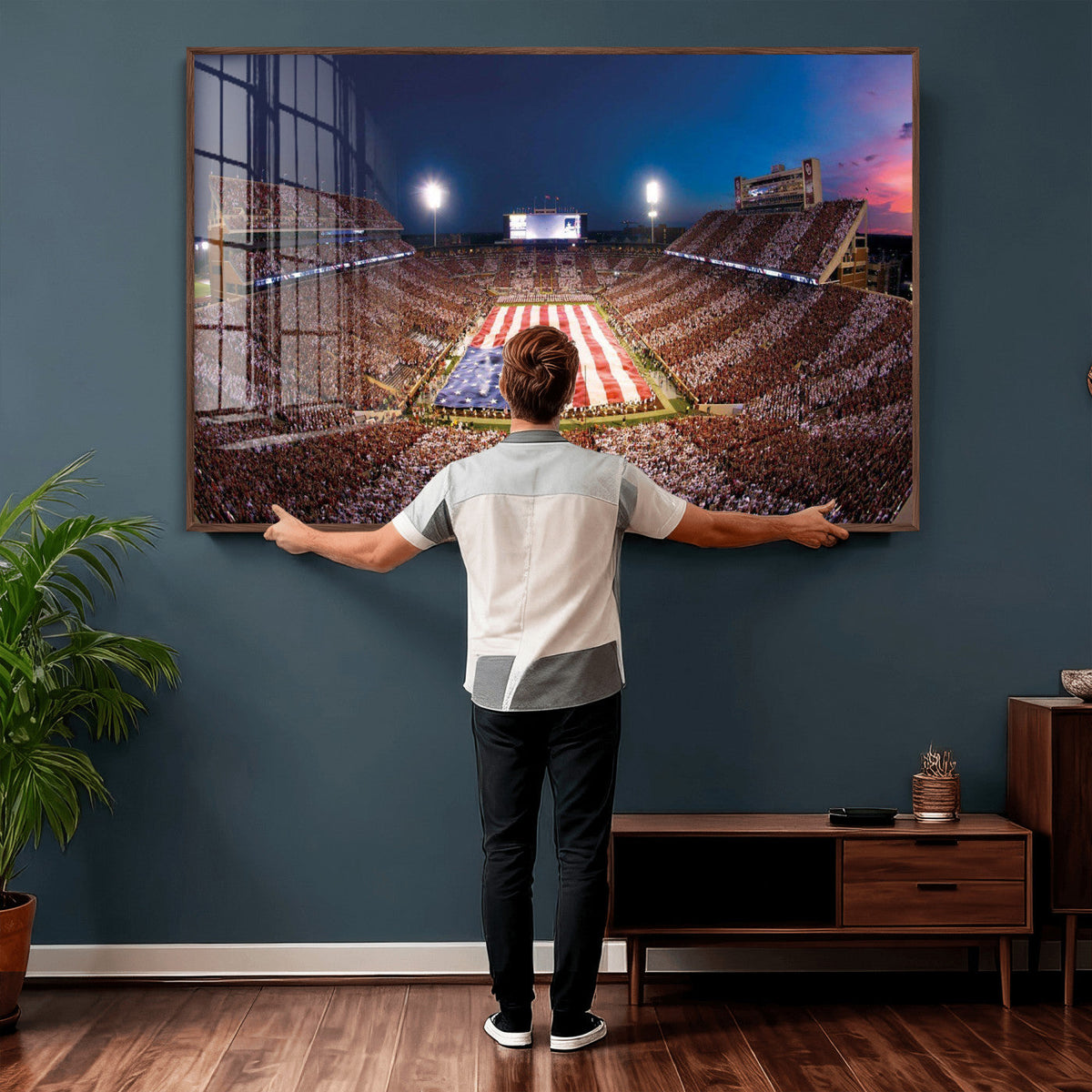 Oklahoma Memorial Stadium Wall Art Canvas Print – Oklahoma