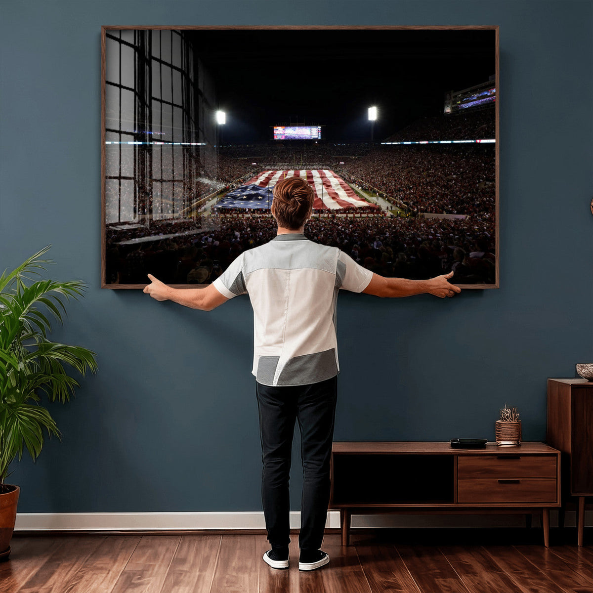Oklahoma Memorial Stadium Wall Art Canvas Print – Oklahoma