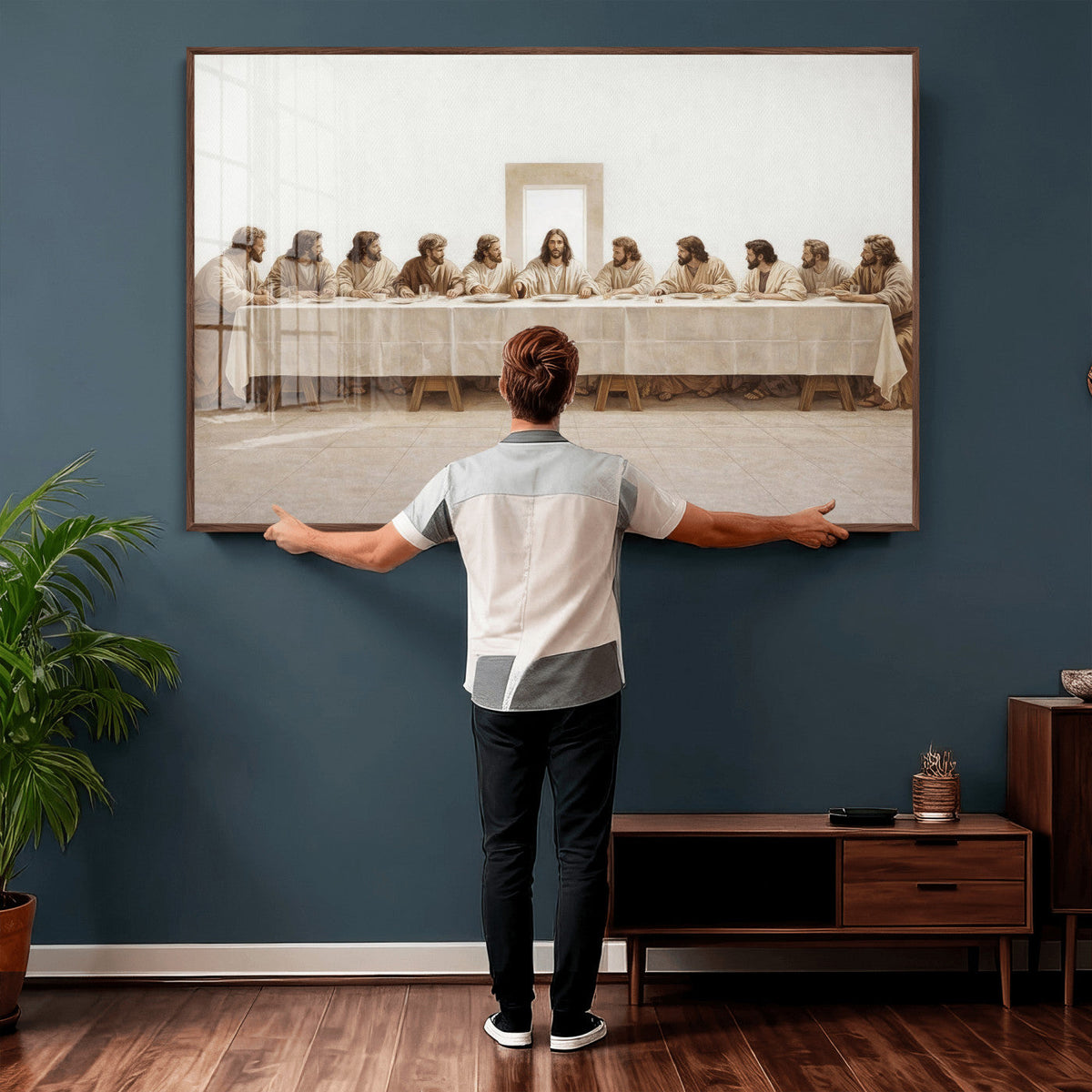 The Last Supper Wall Art Canvas Print, Jesus Christ Biblical