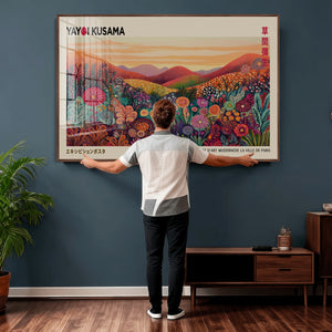 Yayoi Kusama Colorful Landscape Wall Art Canvas Print –