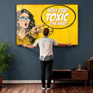 Pop Art Print Bathroom Sign Wall Art Canvas Print — Funny