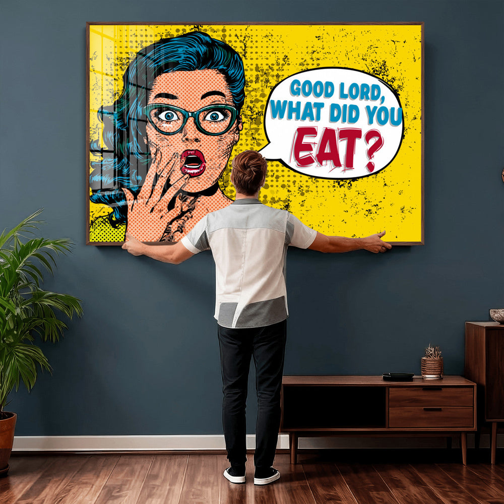 Pop Art Print Bathroom Sign Wall Art Canvas Print — Funny
