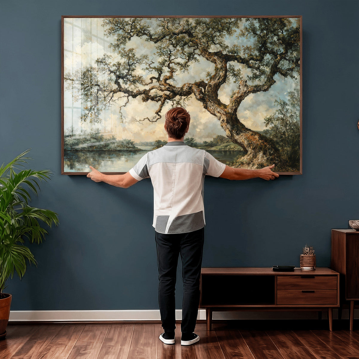 Old Oak Tree Canvas Wall Art, Turner Inspired Romantic
