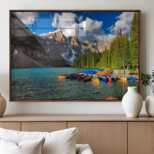 Moraine Lake 3-Panel Wall Art, Majestic Mountain and Lake