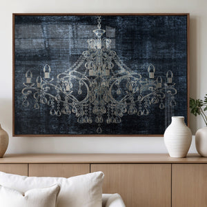 Dark Chandelier Wall Art Canvas Print