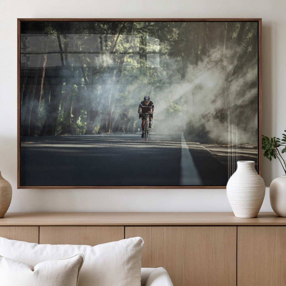 Cycling Road Bike in the Morning, Cycling Road Bike Canvas