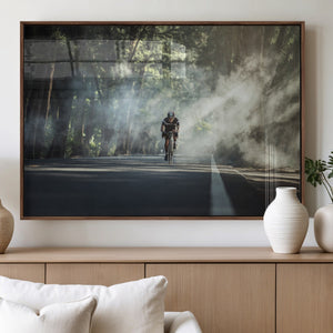 Cycling Road Bike in the Morning, Cycling Road Bike Canvas