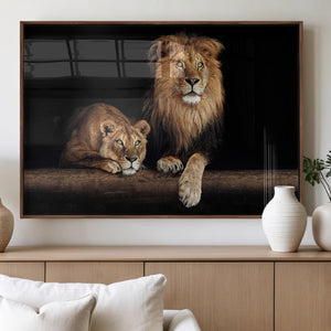 Lion Canvas Wall Art – Majestic Animal Print Artwork for