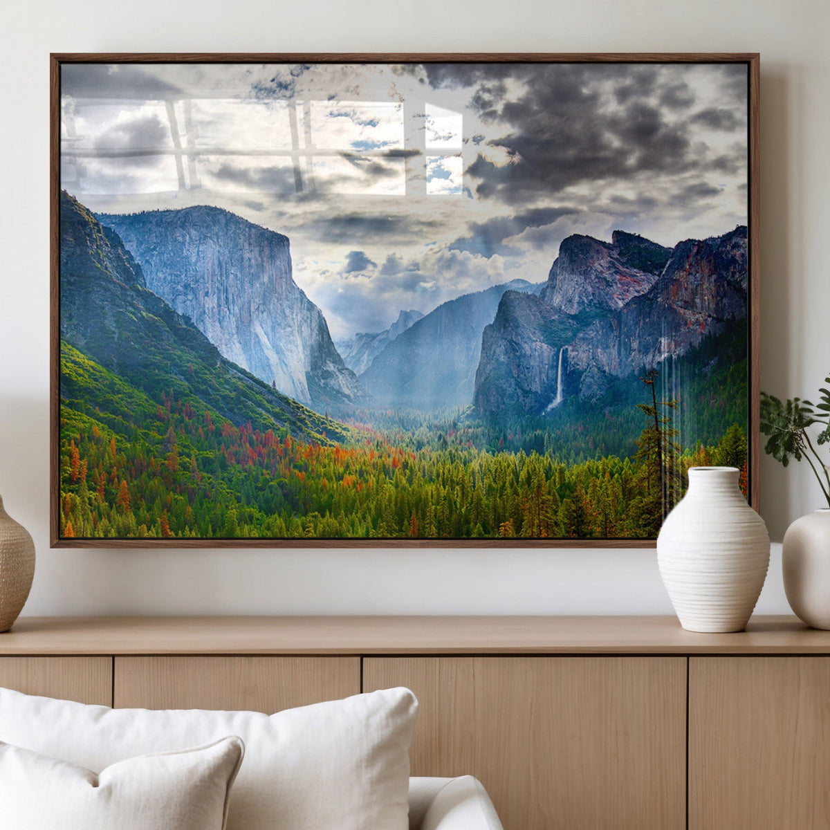 Yosemite Park Half Dome 3 Panel Canvas Print | Large Giclée