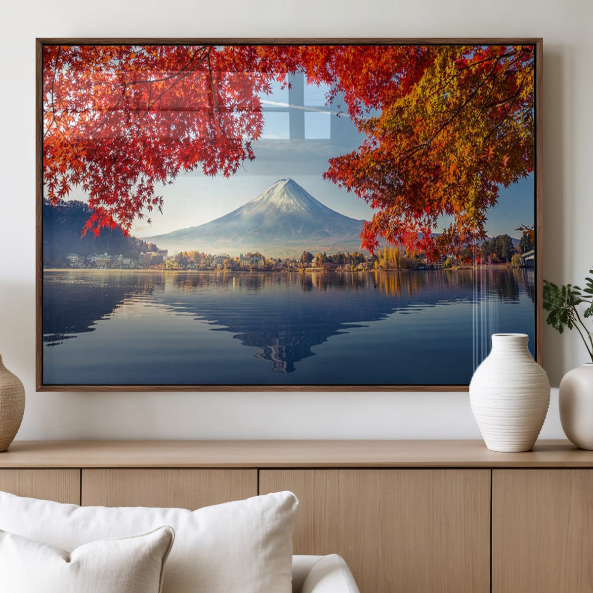 Mount Fuji Canvas Wall Art Japan Autumn Mountain Canvas