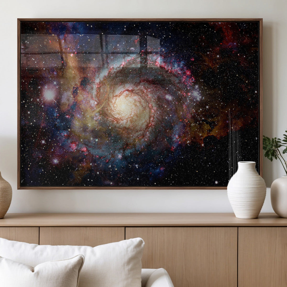 Nebula and Galaxies in Space Wall Art Canvas Print, Spiral