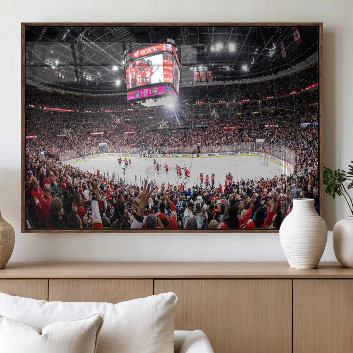 Amerant Bank Arena Wall Art Canvas Print - Basketball Arena