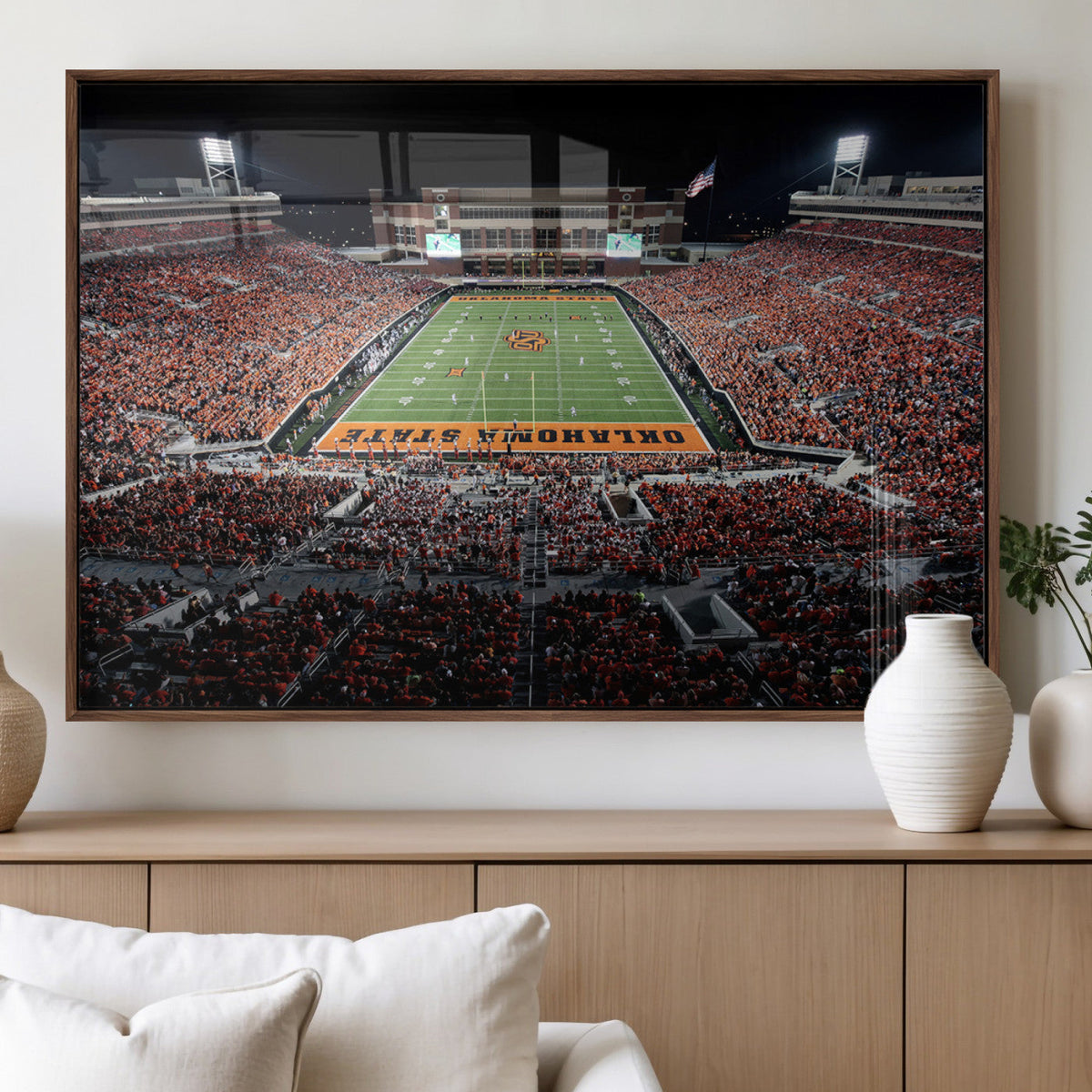 Oklahoma State Cowboys Canvas Print, Football Team Print -