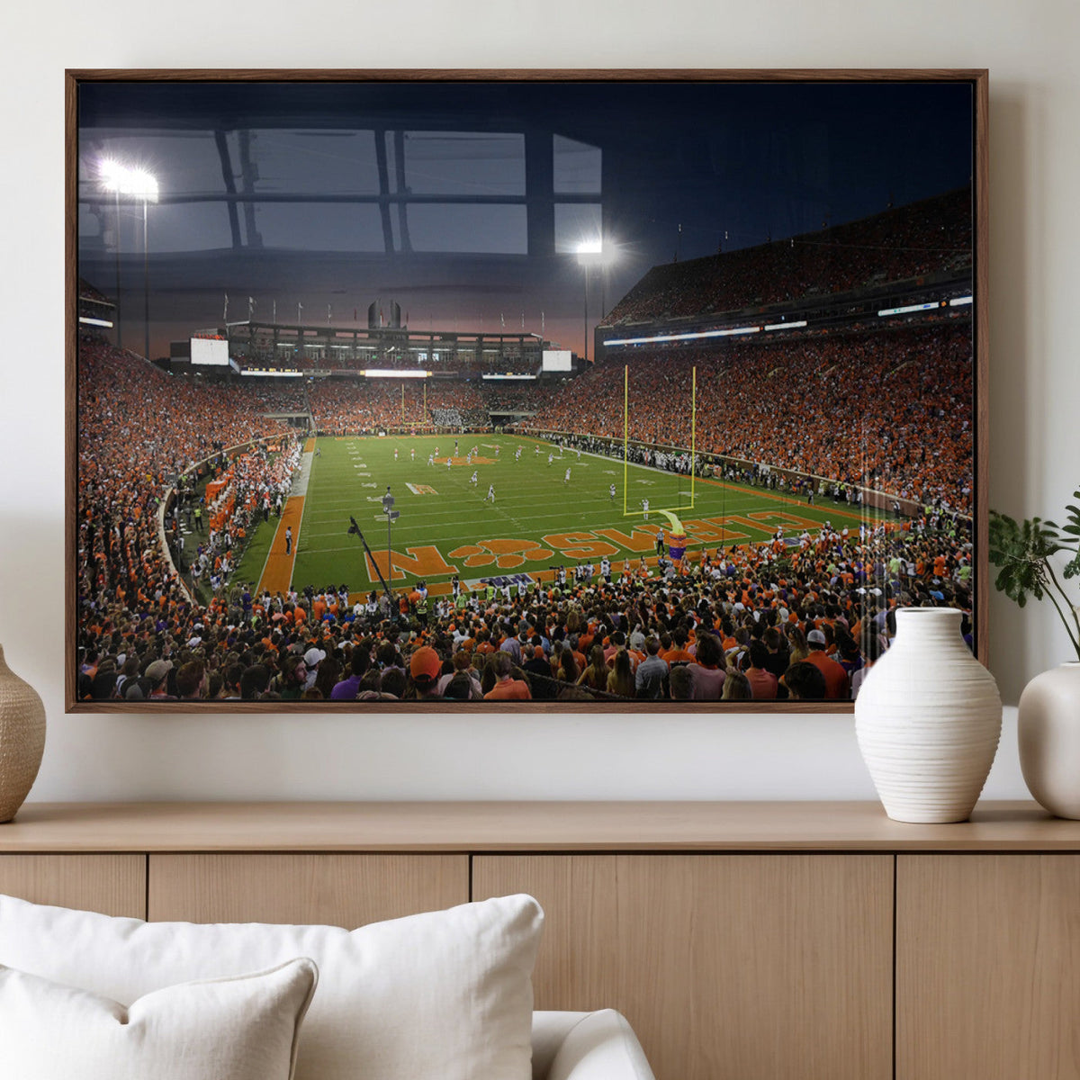 Clemson University Tigers Art Print, Football Team Print -