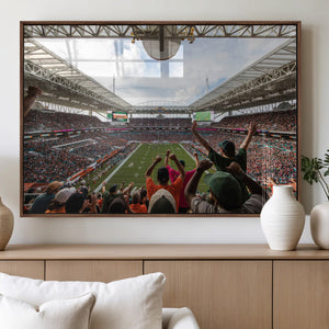 Miami Hurricanes Football Team Wall Art Print - Miami Hard