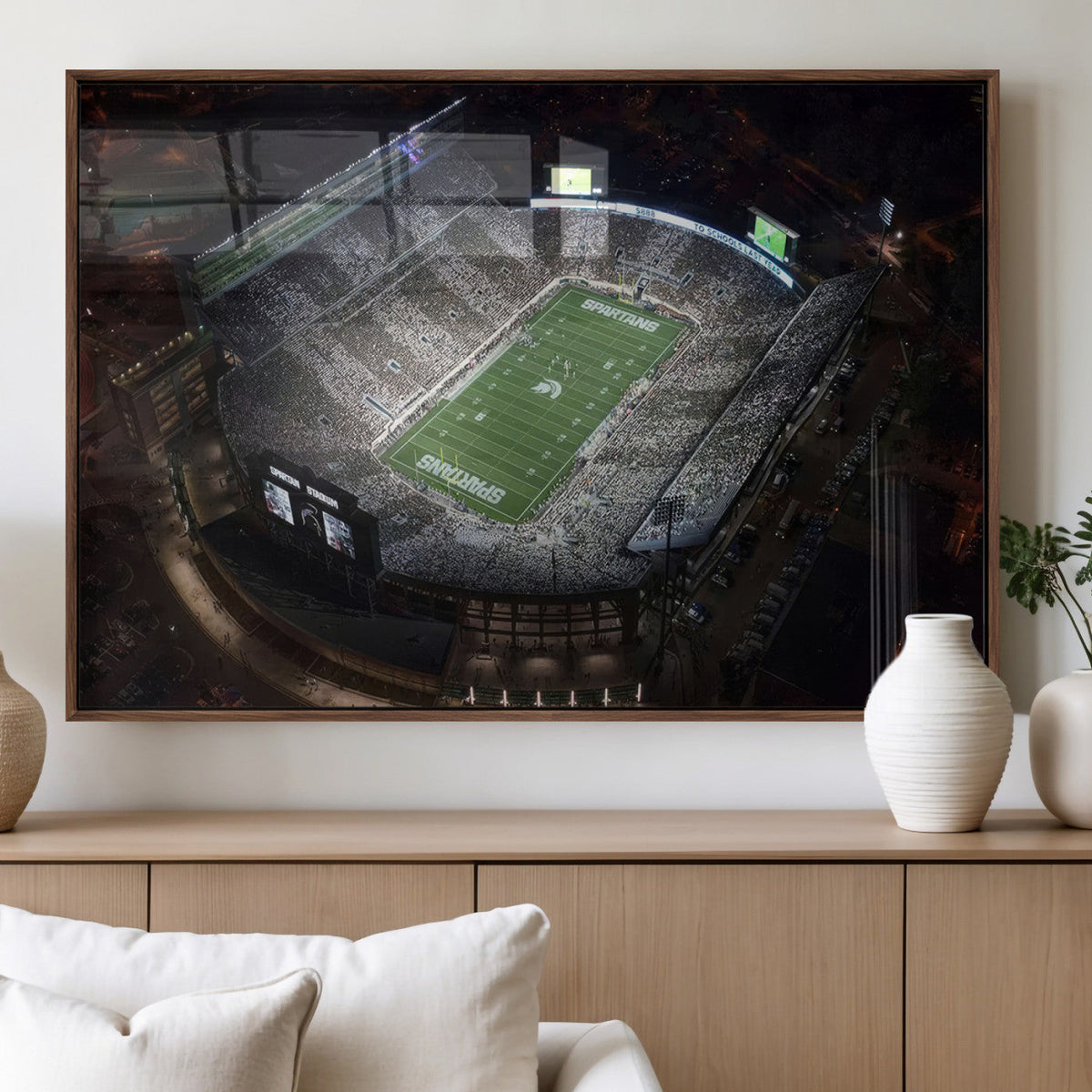 Michigan State Spartans Football Team Print - East Lansing
