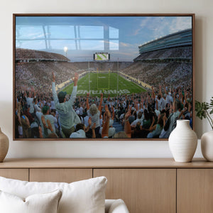 Michigan State Spartans Football Team Art Print - East