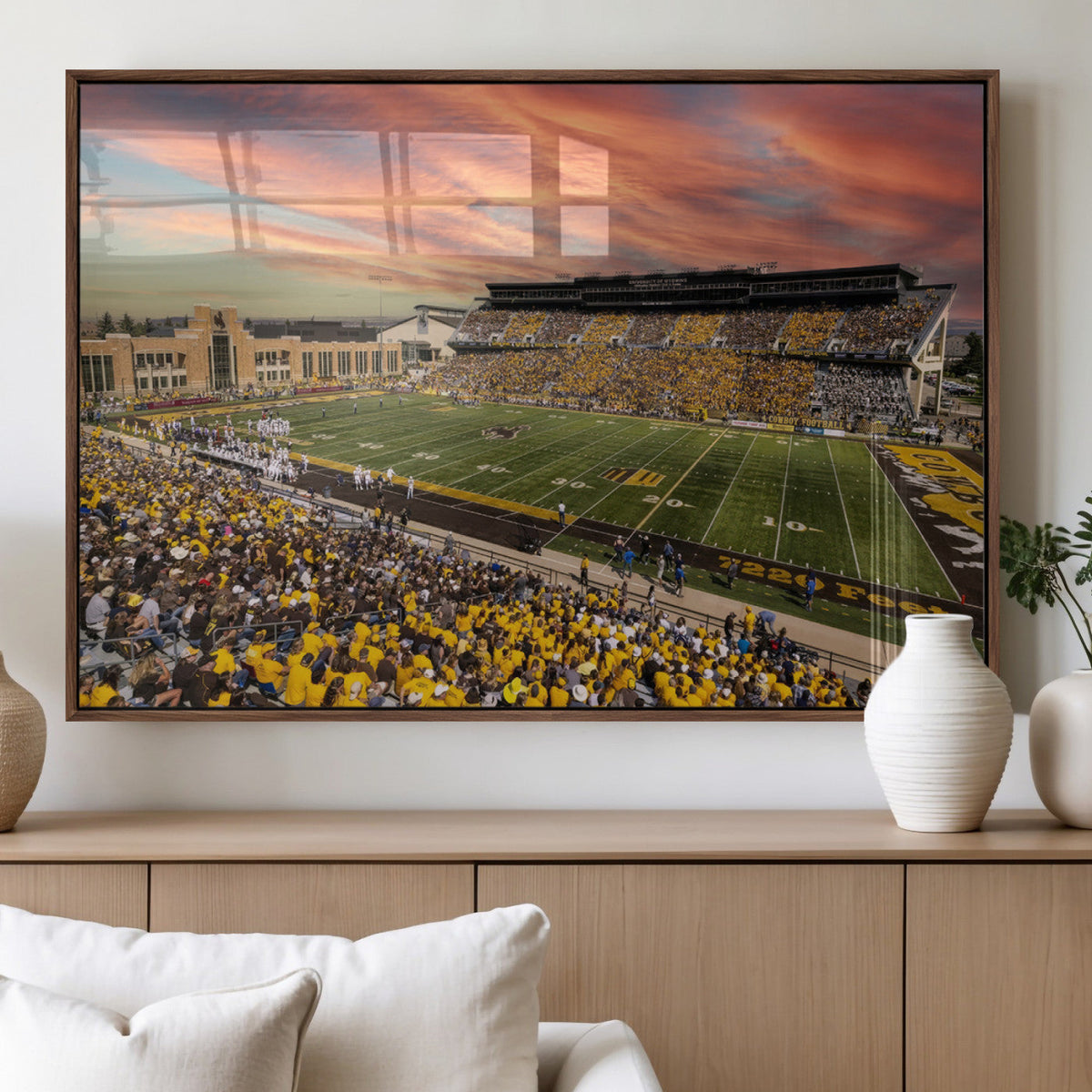 University of Wyoming Cowboys Football Team Print - Laramie