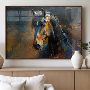 Abstract Horse Wall Art Canvas Print | Farmhouse Wall Decor