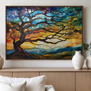 Mosaic Tree Wall Art | Ready to Hang Stained Glass Style