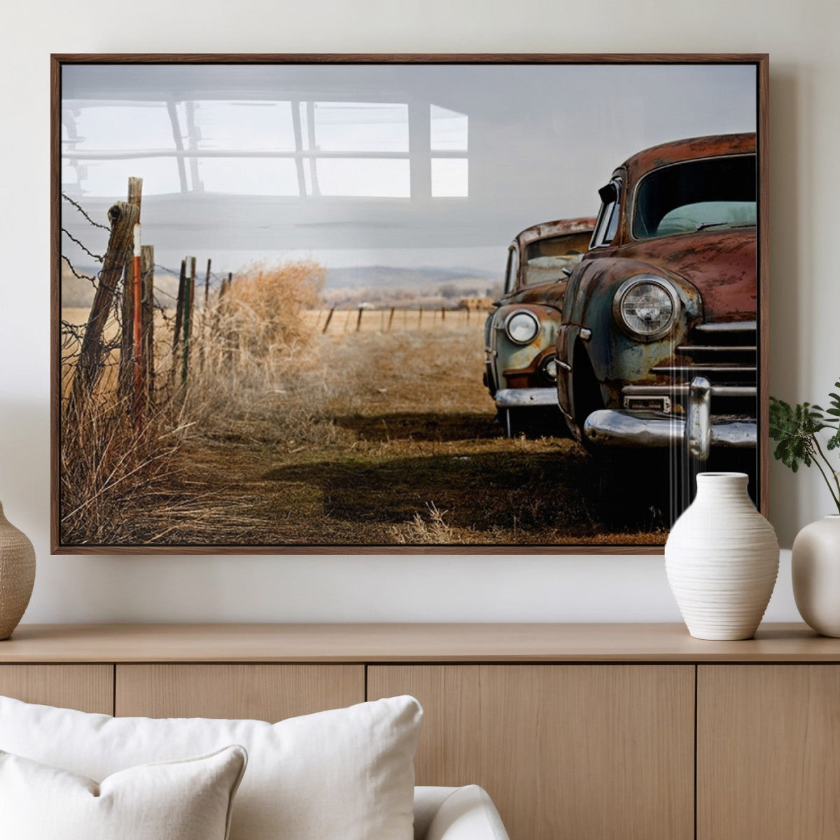 Classic Cars Vintage Wall Art Canvas Print