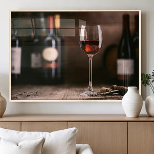 Red Wine and Bottle Canvas Print