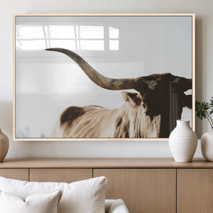 Texas Longhorn Wall Art Canvas Print | 3-Panel Large