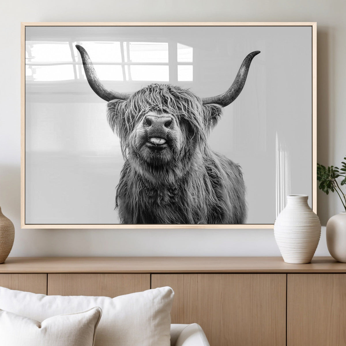 Fanny Scottish Highland Cow Cattle Art Print Farmhouse Wall