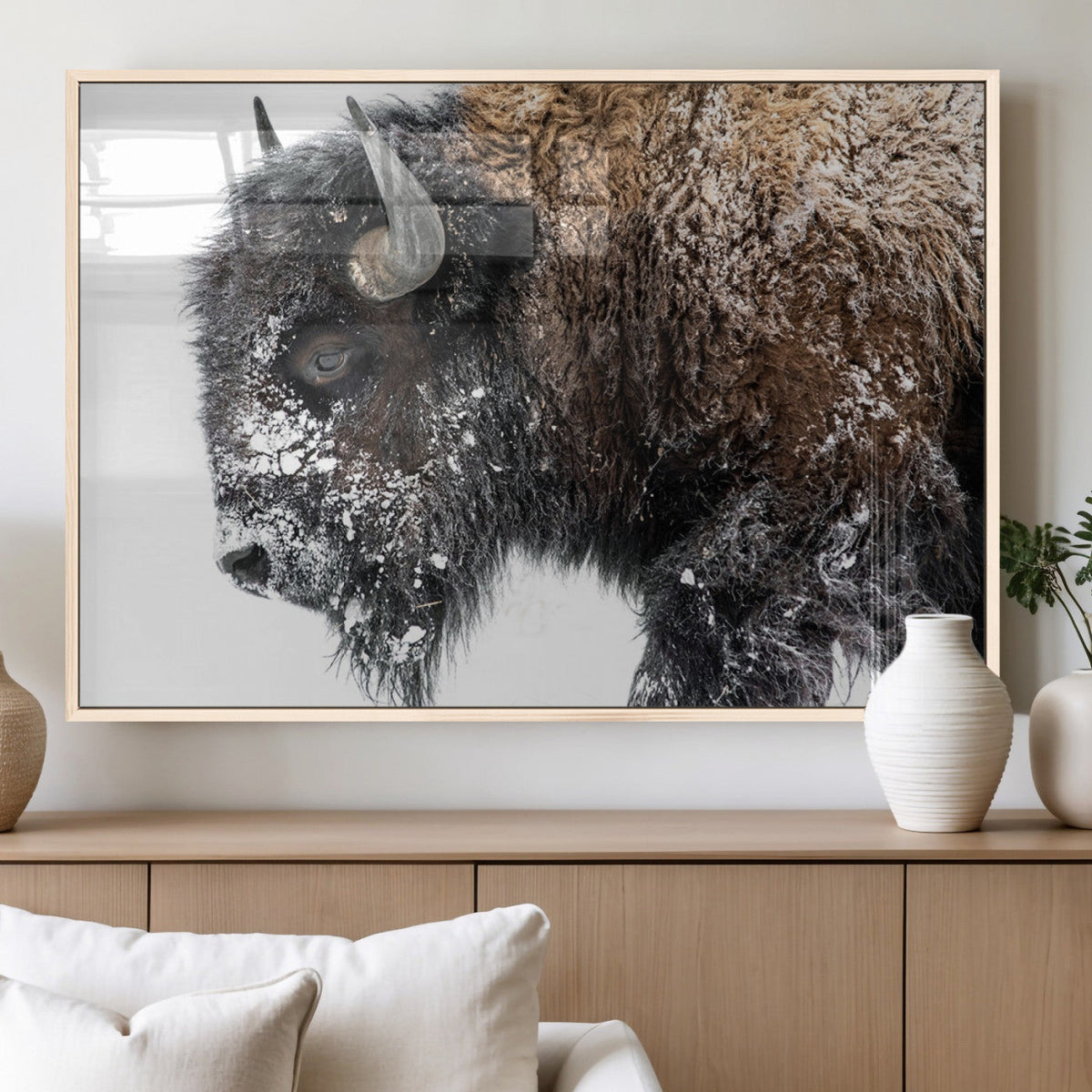 American Bison Wall Art Print – Majestic Buffalo Canvas