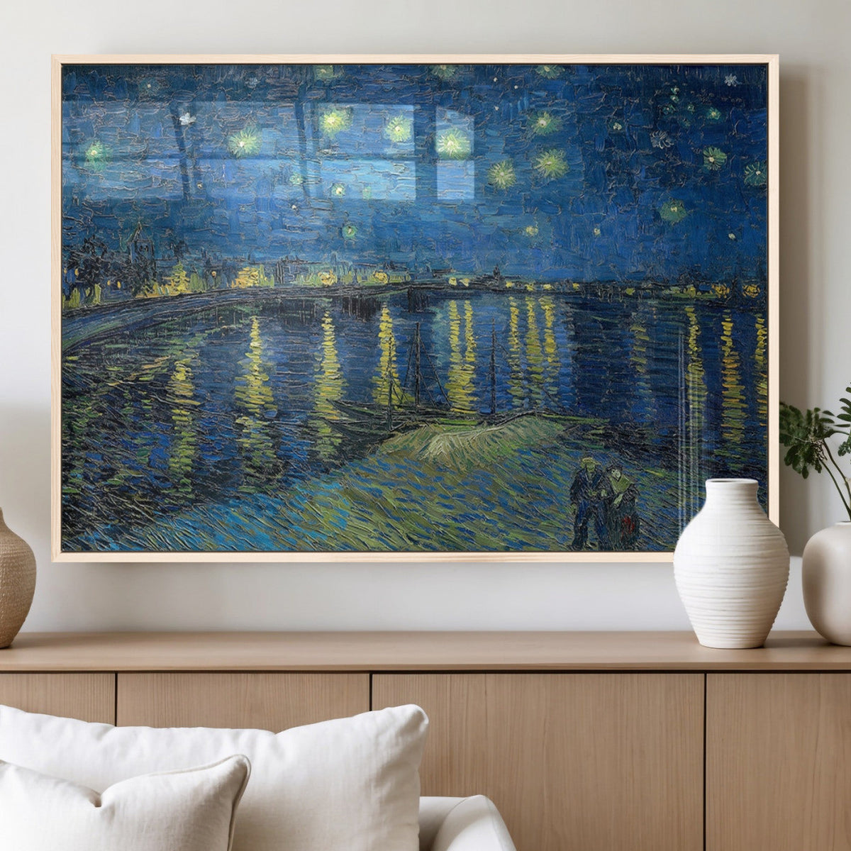 Vincent van Gogh Starry Night over the Rhone Abstract Wall