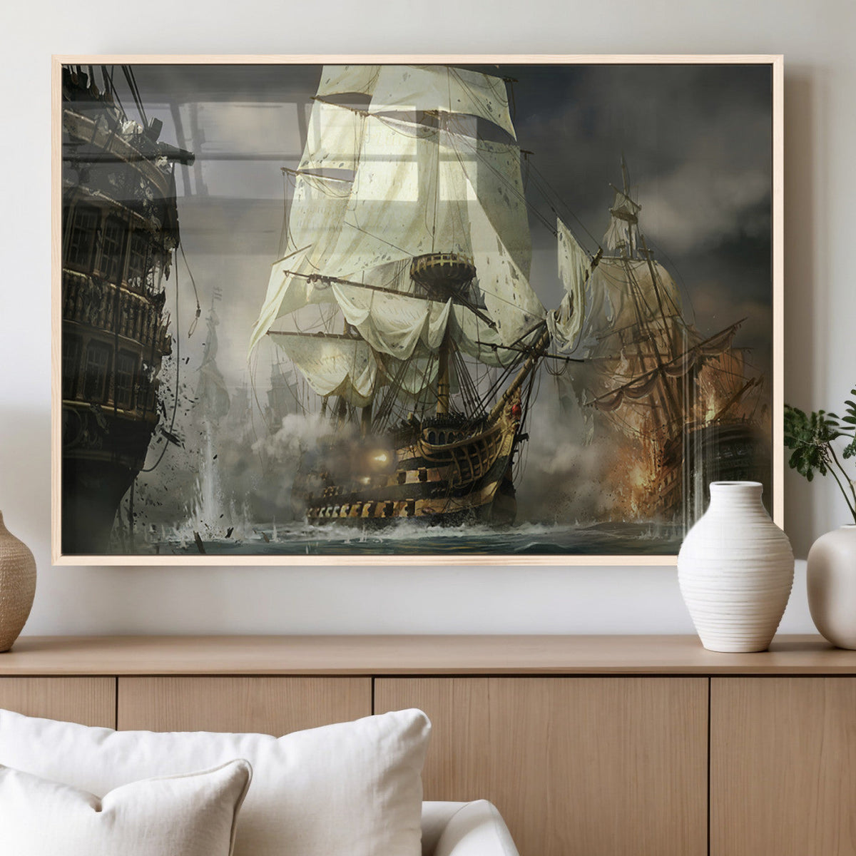 Pirate Ship War Wall Art Canvas Print