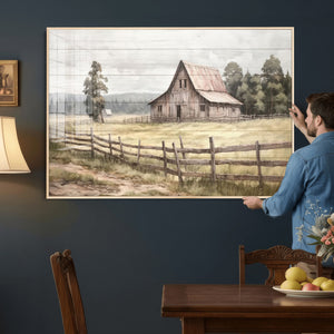 Rustic Farmhouse Barn Wall Art | 3-Panel Framed Gallery Wrap