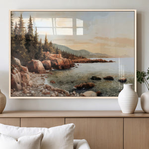Serene Coastal View of Acadia National Park Wall Art -