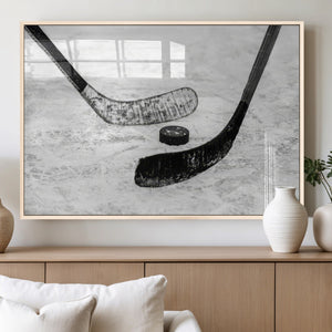Winter Ice Hockey Sport Canvas Wall Art Print - Hockey Wall