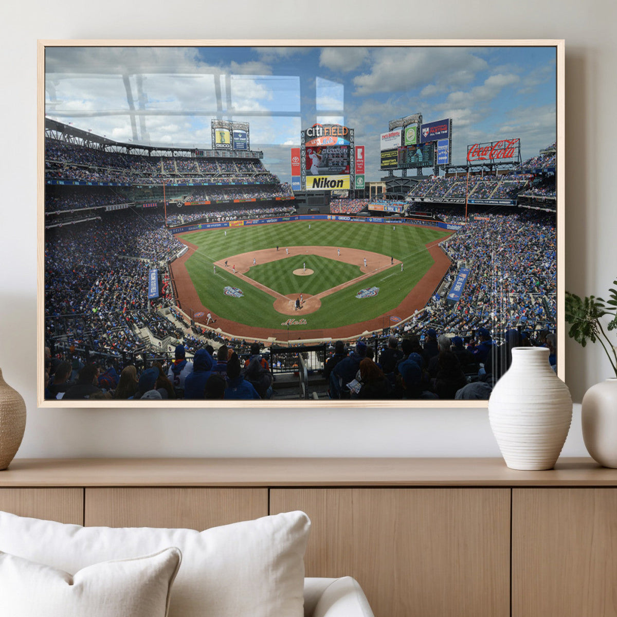 New York Mets Baseball Team Print - Citi Field Stadium Wall