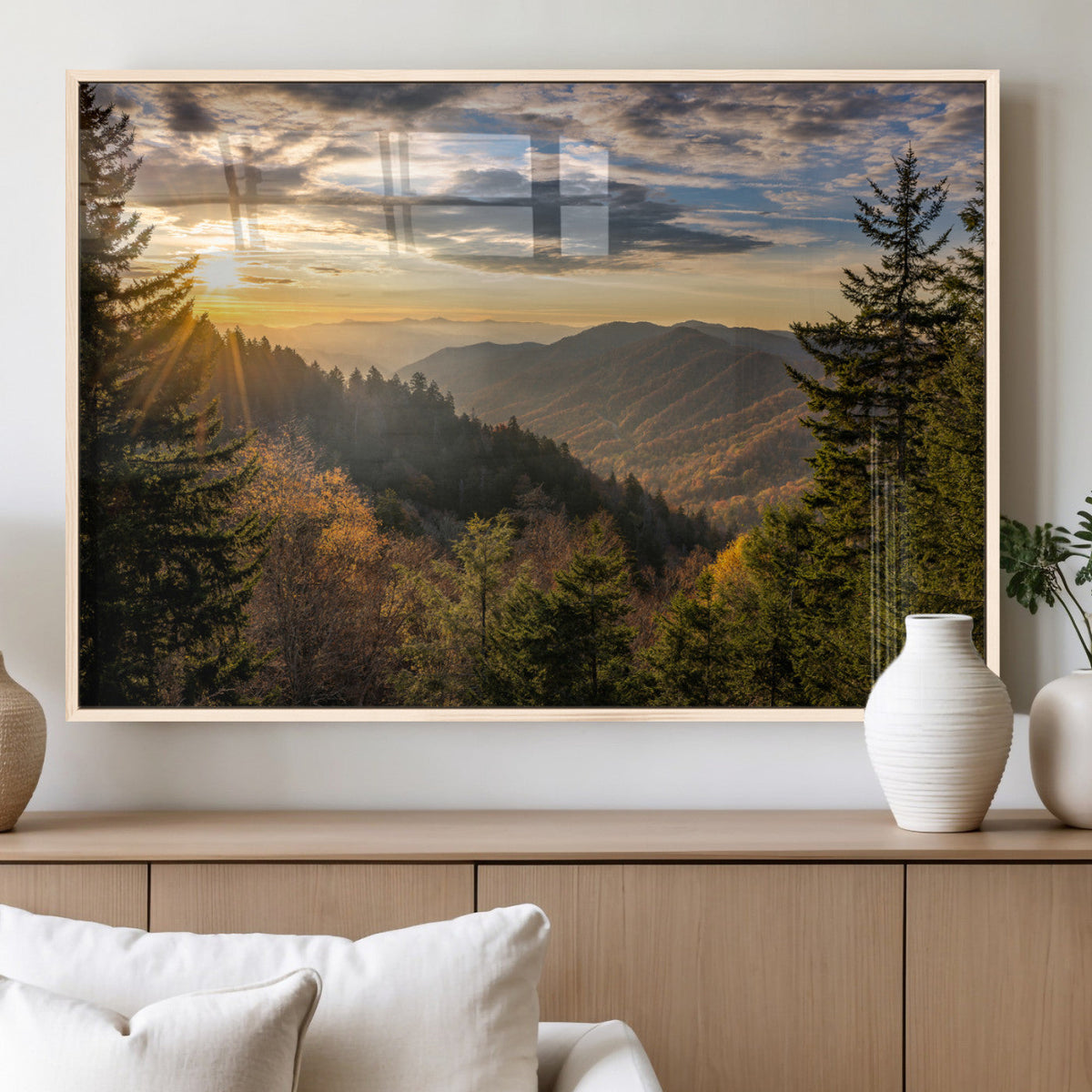 Sunrise Over the Smoky Mountains Canvas Wall Art –