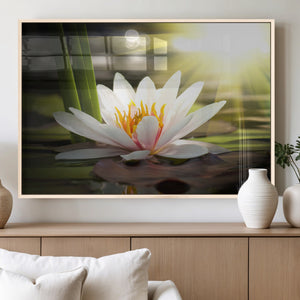 Lotus Flower Wall Art Canvas Print, Water Lily Large Wall