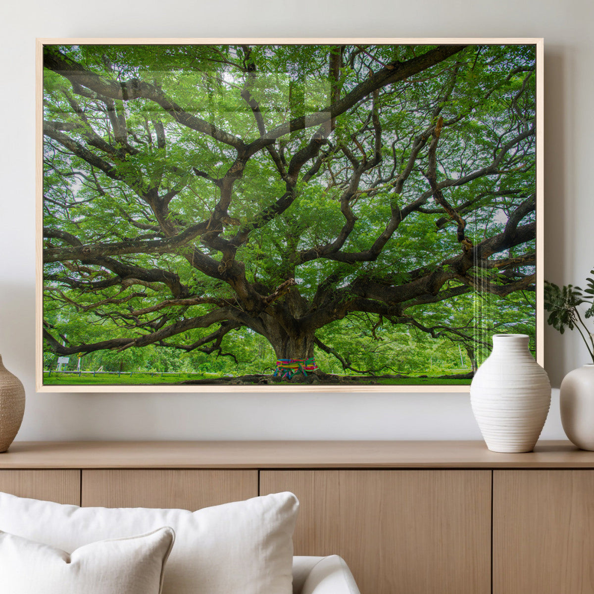 Angel Oak Tree Wall Art Canvas Print – Framed Majestic
