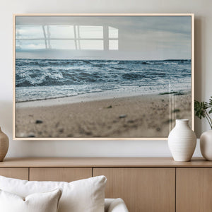 Ocean Wall Art Canvas Print – Framed Moody Seascape Coastal
