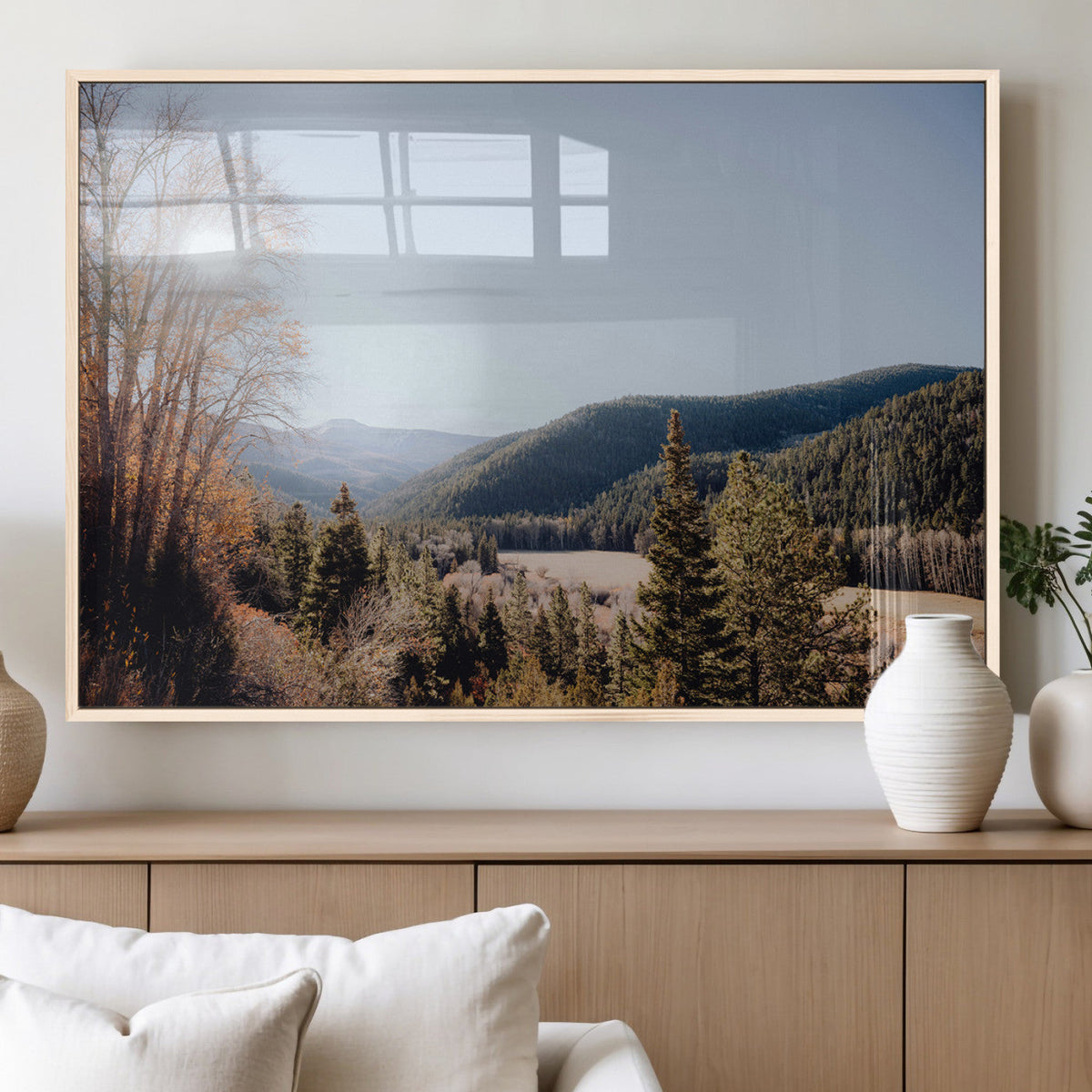 Tropical Palm Trees Wall Art Canvas Print – Framed Sunset