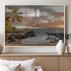Tropical Beach Wall Art Canvas Print, Vibrant Hawaiian