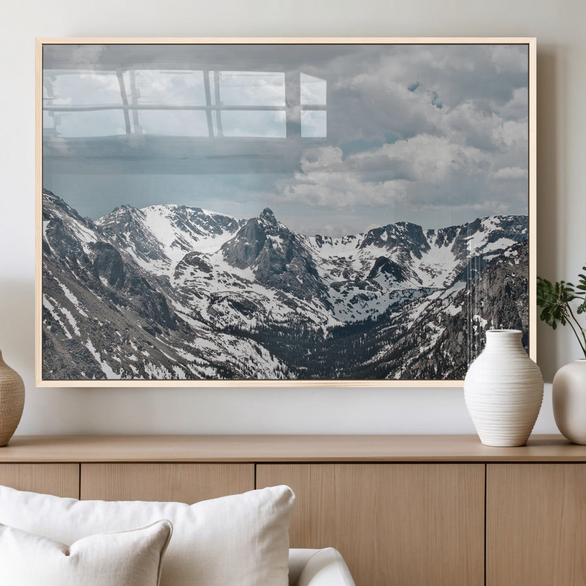 Snowy Peaks Wall Art Canvas Print – Alpine Wilderness
