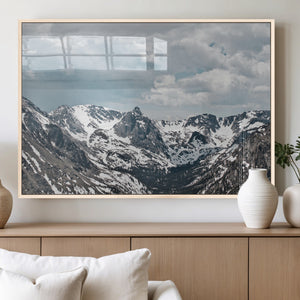 Snowy Peaks Wall Art Canvas Print – Alpine Wilderness