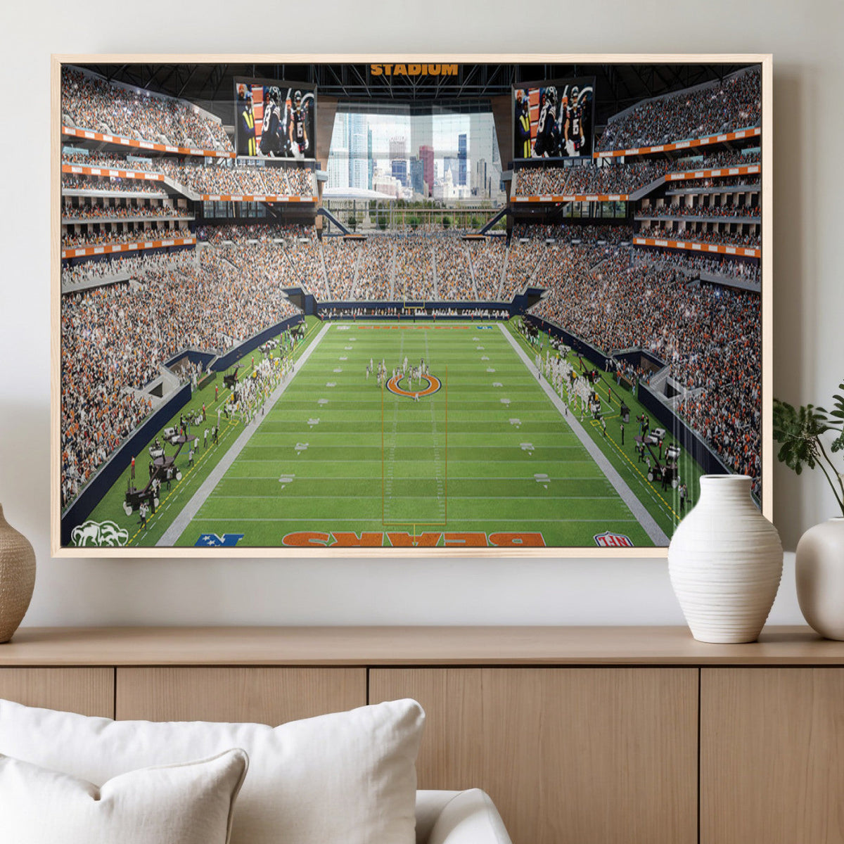 Chicago Bears Soldiers Field Wall Art Canvas Print – Framed