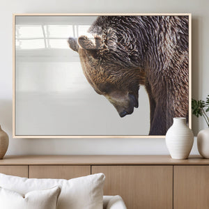 Grizzly Bear Canvas Wall Art Print – Framed Wildlife Nature
