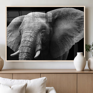Big Elephant Close Up Wall Art Canvas Print